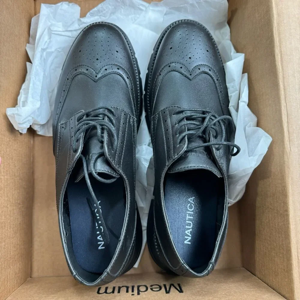 Nautica Men's Wingtip Oxford Lace-Up Shoes Size 12 NEW #G406